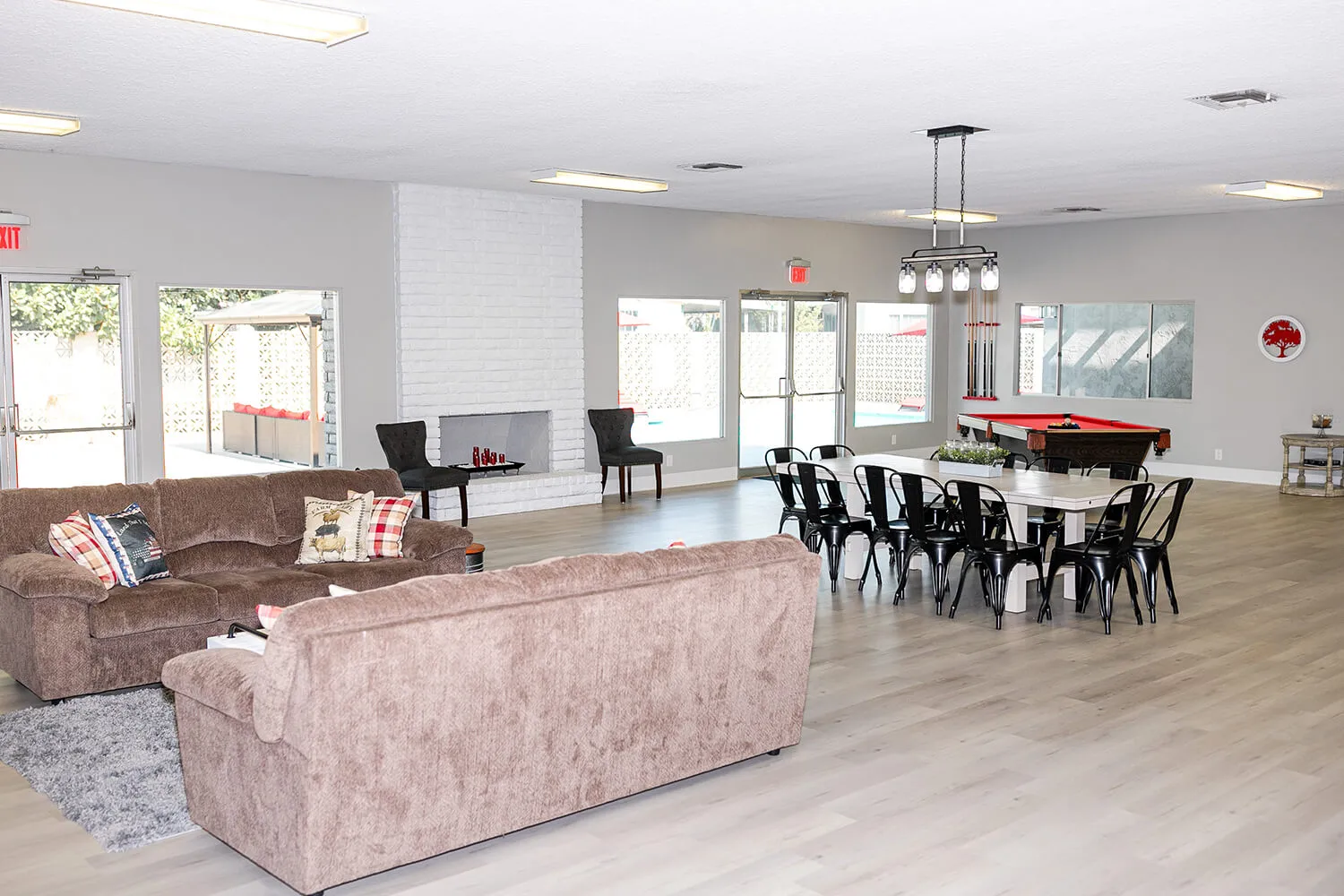 Mobile home community area